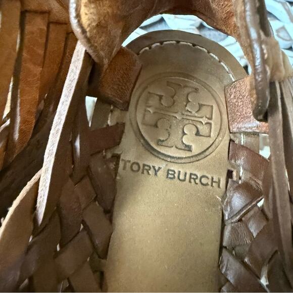 Tory Burch Leather Platform Wedge Heels Sandals Women’s 6 - Picture 10 of 12
